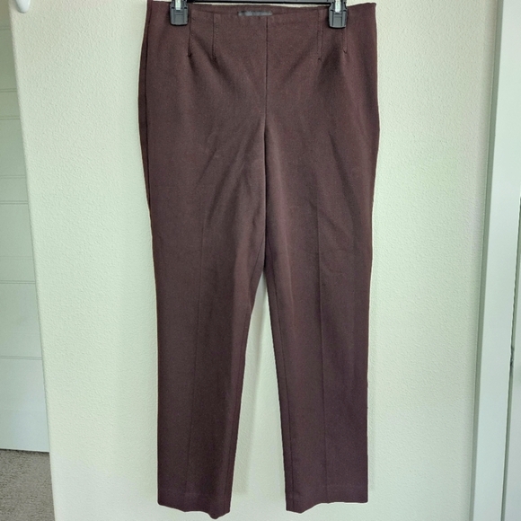 Talbots Bi-Stretch Straight Leg Brown Blue Trousers Size 6P - Picture 1 of 9